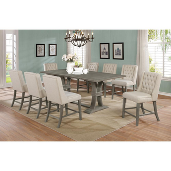 Oxford 9Pc Dining Set W/Counter Height Dining Table W/18