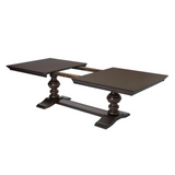80"-100" Extension Dining Table w/Center 20-Inch Leaf, Cappuccino Color