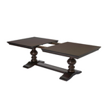 80"-100" Extension Dining Table w/Center 20-Inch Leaf, Cappuccino Color