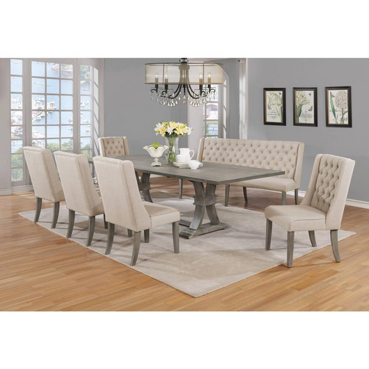 Oxford 7Pc Dining Set - Extendable Dining Table W/Two 16