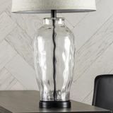 29.75" Glass/ Metal Table Lamp
