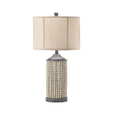 Paolo 28.5" Off White Beaded Table Lamp