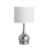 Corrine 18"In Polished Silver Mid Century Table Lamp