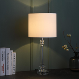 Mitz 24.5" In Cut Crystal Column Modern Table Lamp