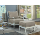 Living Room Accent Chair With Ottoman Set
