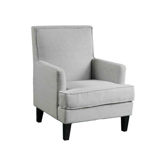 Saladin Linen Arm Chair, Light Grey