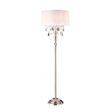 62 In Crystal Silver Floor Lamp