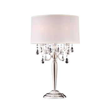 Segal 29.5H Crystal Silver Table Lamp