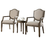 3-Piece Traditional Living Room Accent Chair Set