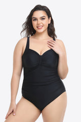 Nami Plus Size Sleeveless Plunge One-Piece Swimsuit