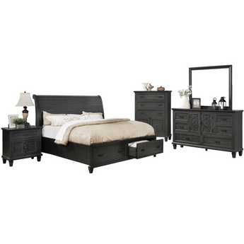 Sleigh 5 Piece Bedroom Set with Chest, California King