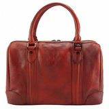 Italian Artisan Fulvia GM Womens Luxury Vintage Leather Boston Handbag Made In Italy