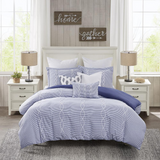 Coastal Farmhouse 100% Cotton 8Pcs Comforter Set w/Braided Cording