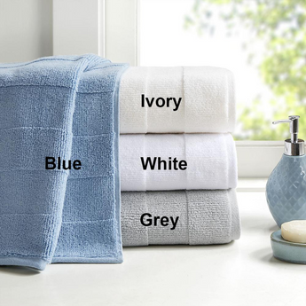 100% Cotton Solid Stripe 6pcs Towel Set,MPS73-370