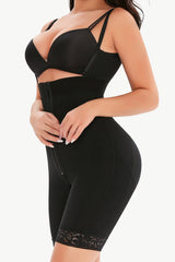 Shapetastic Full Size Lace Detail Zip-Up Under-Bust Shaping Bodysuit