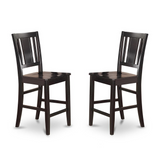 Buckland  Counter  Height  Chair    for  dining  room  with  Wood  Seat  in  Black  Finish,  Set  of  2