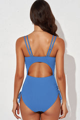 Nerina Tied Cutout Plunge One-Piece Swimsuit
