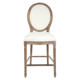 Lillian Counter Stool with Linen Fabric in Brushed Frame K/D 26", LLA26-L32