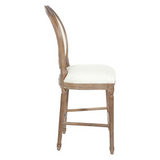 Lillian Counter Stool with Linen Fabric in Brushed Frame K/D 26", LLA26-L32