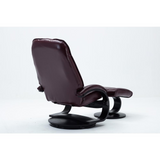 Relax-R™ Brampton Recliner and Ottoman in Merlot Top Grain Leather
