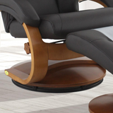 Relax-R™ Montreal Recliner and Ottoman in Espresso Top Grain Leather