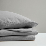 55% Cotton 45% Linen Sheet Set - Gray