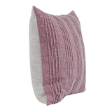 Hannah 100% Cotton 22" Throw Pillow in Pink