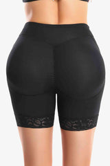 Shapetastic Full Size Lace Trim Lifting Pull-On Shaping Shorts