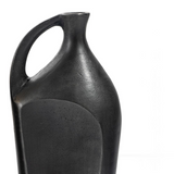 Kaius 14" Metal Table Vase, Small Grey