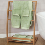 Bamboo Luxury Towels, Sage, Set of 4 Washcloths, 2 Hand Towels and 2 Bath Towels