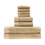 Bamboo Luxury Towels, Champagne, Set of 4 Washcloths, 2 Hand Towels and 2 Bath Towels