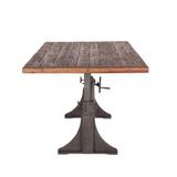 Welles 84-Inch Adjustable Reclaimed Teak Wood Dining Table