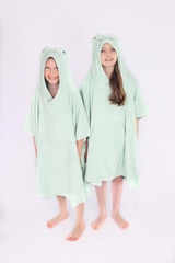 AnimalFriends Frog Kids Hooded Towel Poncho 100% Combed Cotton