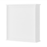 Derby 27"W x 29"H Wall Mounted Bath Storage Cabinet with Glass Cabinet Doors and Shelf