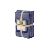 100% Cotton Dobby Yarn Dyed 6pcs Towel Set, Blue