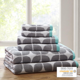 100% Cotton Jacquard 6pcs Towel Set,ID91-522