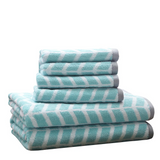 100% Cotton Jacquard 6pcs Towel Set,ID91-522