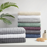 100% Cotton Textured 6PC Towel Set, LCN73-0065