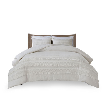 100% Cotton Seersucker w/ Tassels Comforter Set,MP10-6159