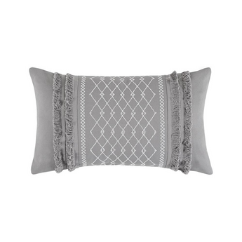100% Cotton Embroidered Oblong Pillow