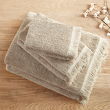 100% Cotton Dobby 6pcs Towel Set - Taupe