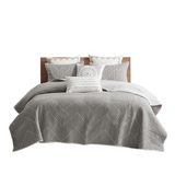 Pomona 100% Cotton Embroidered Coverlet Set