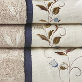 100% Cotton Embroidered Jacquard 6pcs Towel Set