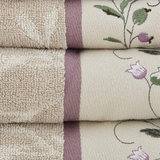 100% Cotton Jacquard Embroidered 6pcs Towel Set