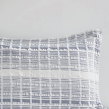 West 100% Cotton Jacquard 5pcs Cotton Comforter Set - Blue