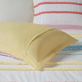 Haisley 100% Cotton  Comforter Set w/ Chenille Trims, Pink