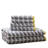 100% Cotton Jacquard 6pcs Towel Set,ID91-522