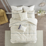 Auden 100% Cotton 5 Piece Jacquard Comforter Set,