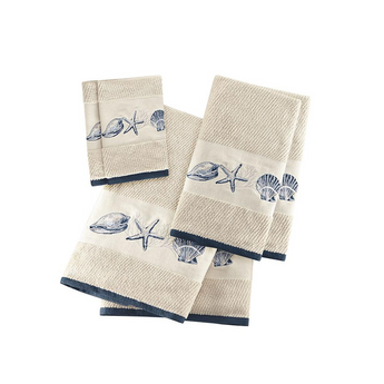 100% Cotton Jacquard 6 Piece Towel Set w/ Embroidery,MP73-4967