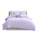 100% Cotton Jacquard Pom Pom 5pcs Comforter Set,UHK10-0090